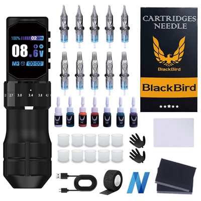 Kit de máquina de tatuagem completa de tela grande para iniciantes e artistas
