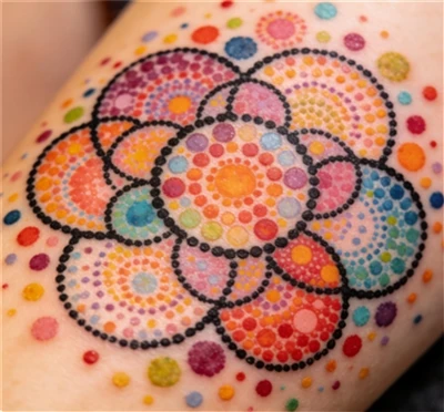 O que é uma tatuagem de pontilhismo?