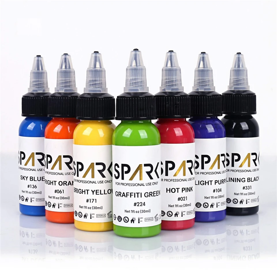 Premium High Quality Tattoo Ink 30 ML Pigment Customized Private Label Body Tattoo Ink