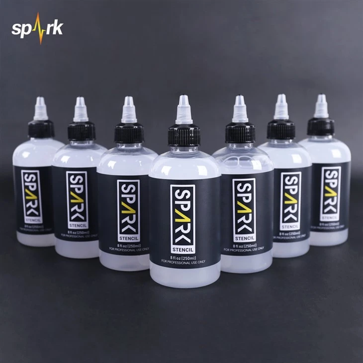 SAPRK 8 fl oz (250 ml) Profissional Quick Dry non - desbotamento de gel de estêncil de transferência de tatuagem suave para tatuagem