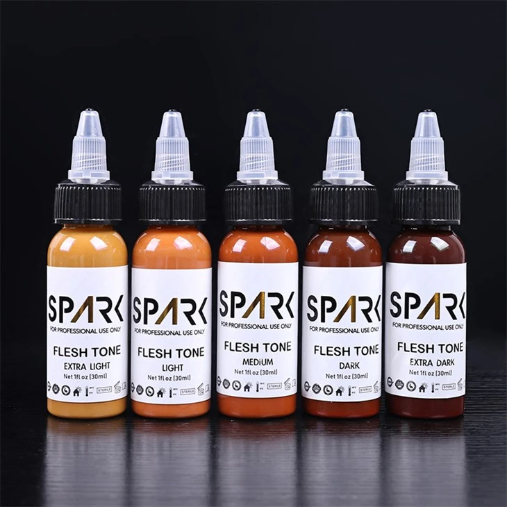 Conjunto de cores de pele 1 onça, 5 peças para cobertura, mistura de tatuagens cosméticas, tinta de tatuagem sem chumbo