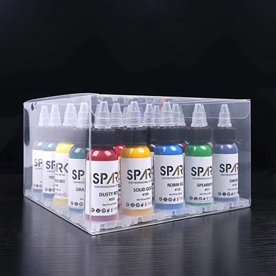 Conjunto de tinta de tatuagem Spark de longa duração e rápida, 25 cores, 1 onça (30 ml) para tatuagem e arte corporal