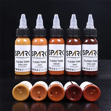 Tinta de tatuagem série de tinta de tatuagem, tinta de tatuagem spark, conjunto de tinta para cobertura, mistura de tatuagens cosméticas
