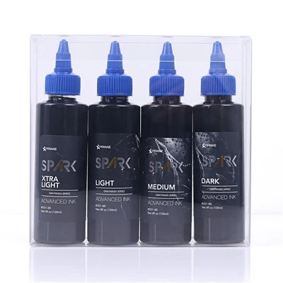 Spark mais recente 4oz*4 Lavagem cinza Conjunto de tatuagem temporária à prova d'água