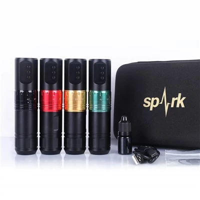 Spark recarregável Ajuste sem fio Connection Permanente Cartucho descartável caneta de máquina sem fio Tattoo