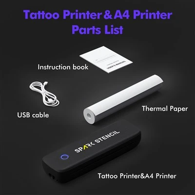 Máquina de transferência temporária de tatuagem Bluetooth sem fio Tipo de estêncil