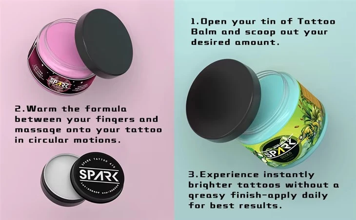 Spark Premium Tattoo Aftercare Cream Skin Healing Protection Service de marca própria