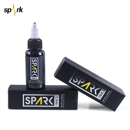 Tinta de tatuagem preta faísca 1oz