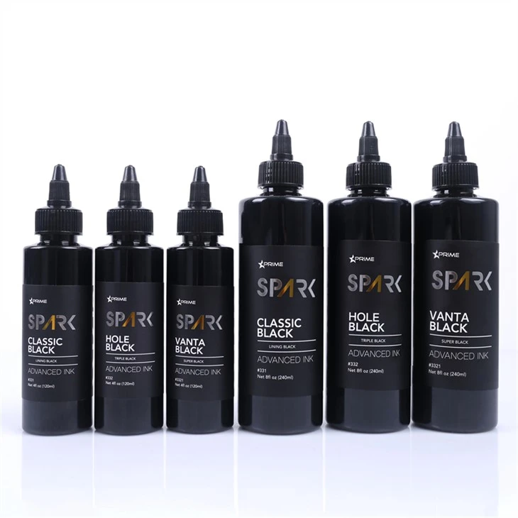4OZ 8OZ forro preto triplo preto super preto faísca tinta de tatuagem tinta preta