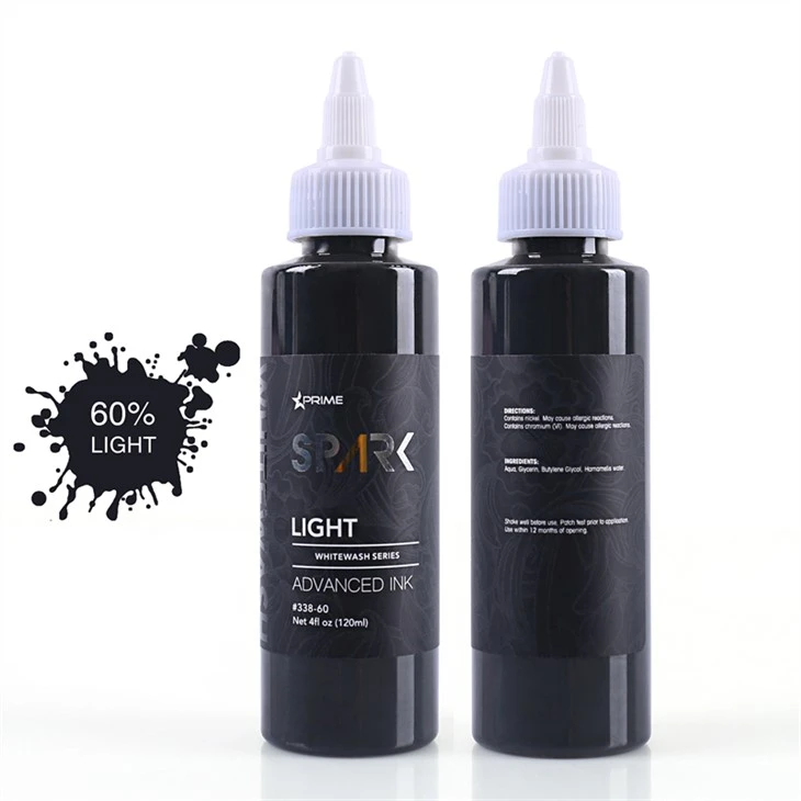Conjunto de tinta de tatuagem sem crueldade Conjunto de lavagem branca vegana Tinta de tatuagem Spark