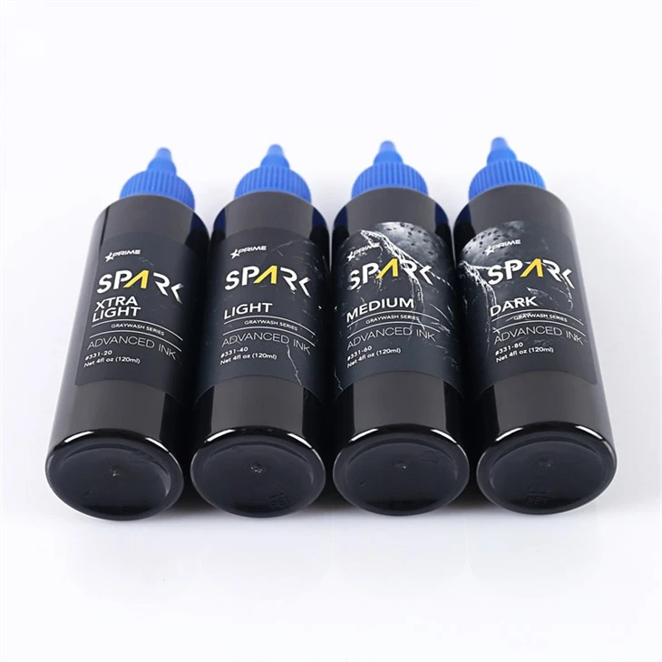 Conjunto de tinta de tatuagem de alta qualidade cinza Wash Spark profissional