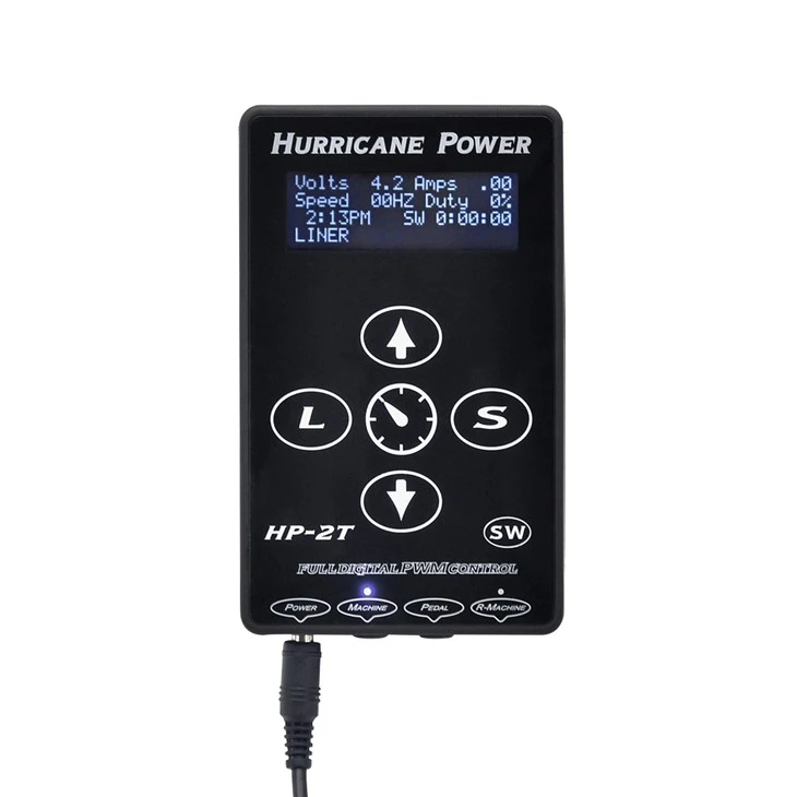 Fonte de alimentação para tatuagem digital LCD com toque manual
