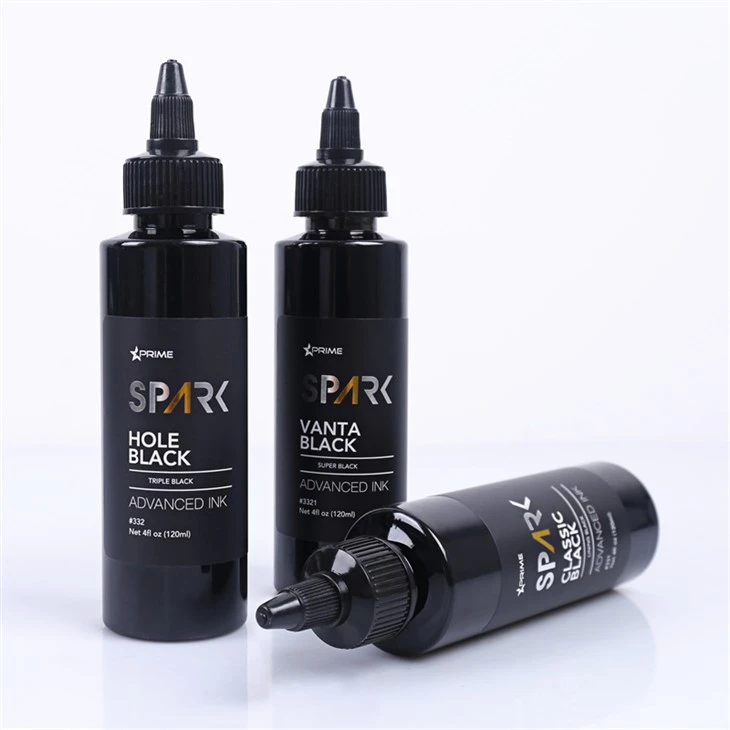 Buraco Preto 4OZ Série de Tinta Preta Tripla Faísca Tinta de Tatuagem Tinta de Tatuagem Luz Preta