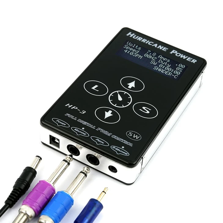 Fonte de alimentação de tatuagem de furacão Fonte de alimentação de tatuagem dupla