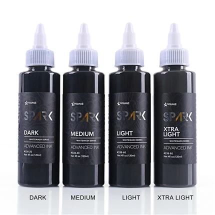 Tinta de tatuagem sem chumbo Conjunto de lavagem branca Spark Tattoo Ink