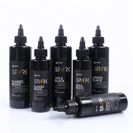 Super Black 8OZ Série de tinta preta Vanta Black Spark Tattoo Ink Conjunto de tinta para tatuagem