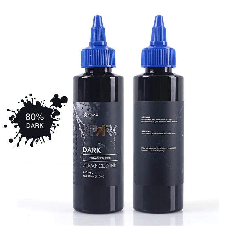 Tintas de tatuagem em massa Tinta de tatuagem preta Tinta de tatuagem Spark