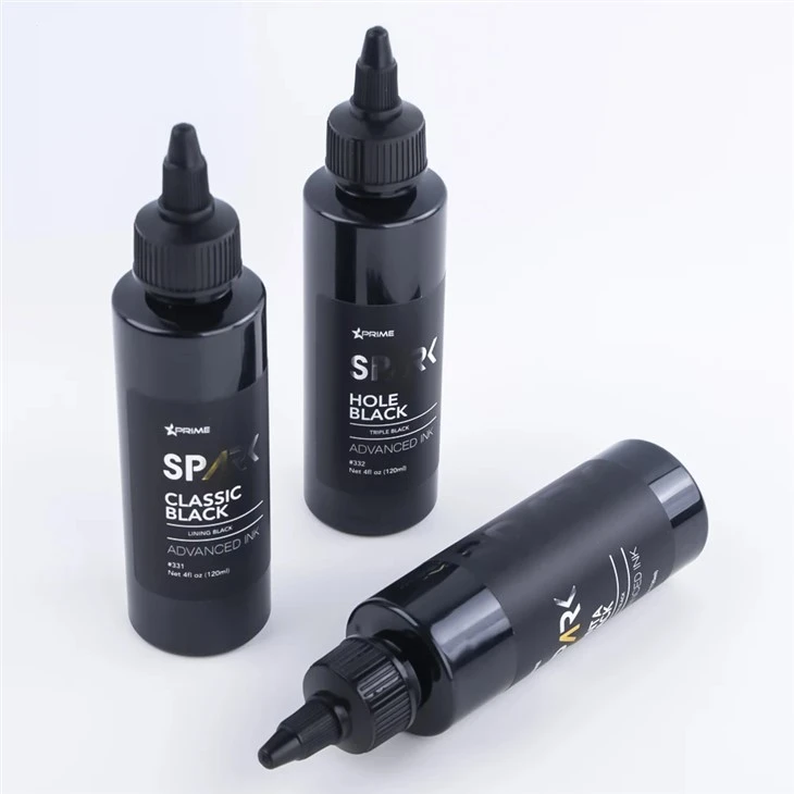 Tinta de tatuagem leve preta tripla preta 8oz buraco preto série de tinta preta spark conjunto de tinta de tatuagem